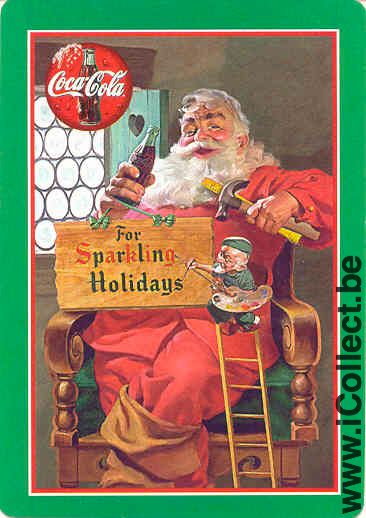 Single Swap Playing Cards Coca-Cola Santa Claus (PS01-08E) - Click Image to Close