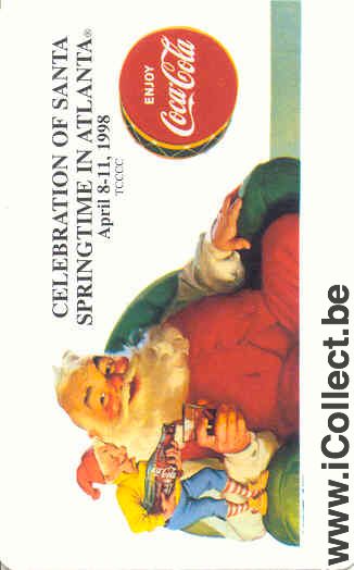 Single Swap Playing Cards Coca-Cola Santa Claus (PS01-08G) - Click Image to Close