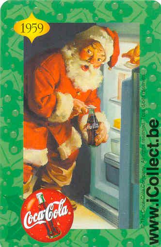 Single Swap Playing Cards Coca-Cola Santa Claus (PS06-24H) - Click Image to Close