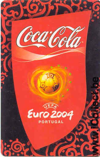 Single Swap Playing Cards Coca-Cola Football Euro 2004 (PS01-05B - Click Image to Close