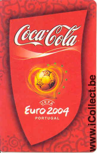 Single Swap Playing Cards Coca-Cola Football Euro 2004 (PS01-05C - Click Image to Close