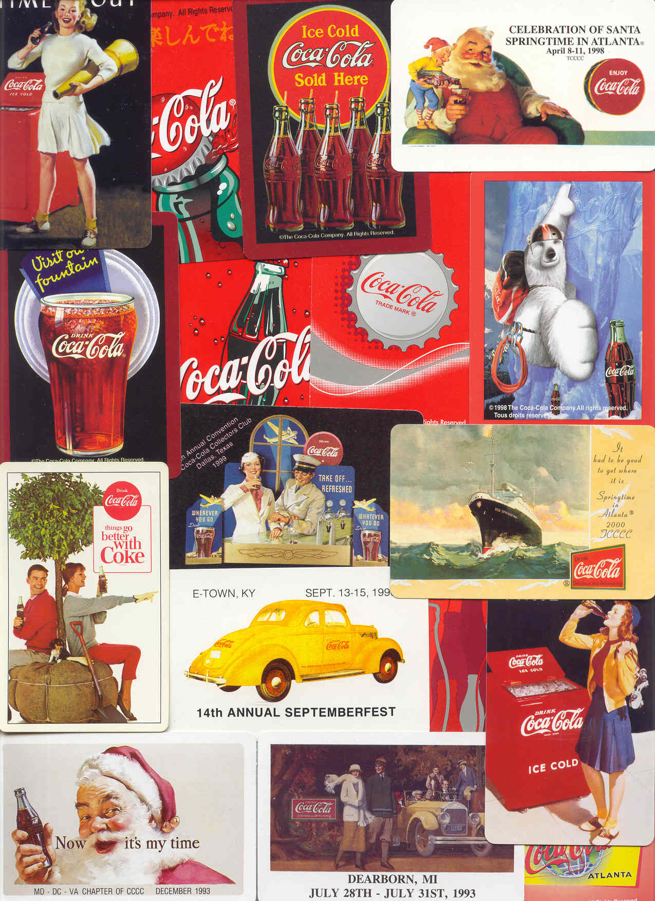 Lot - 54 COCA-COLA Single Playing Cards (PS99-01B) - Click Image to Close