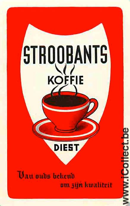 Single Swap Playing Cards Coffee Stroobants (PS06-04G)