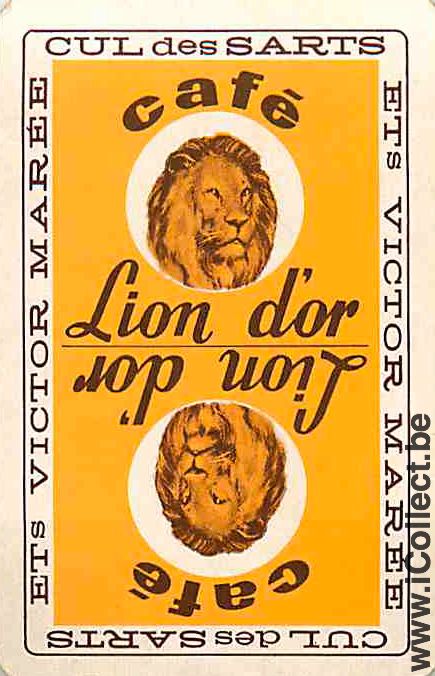 Single Swap Playing Cards Coffee Lion Or (PS02-44A)