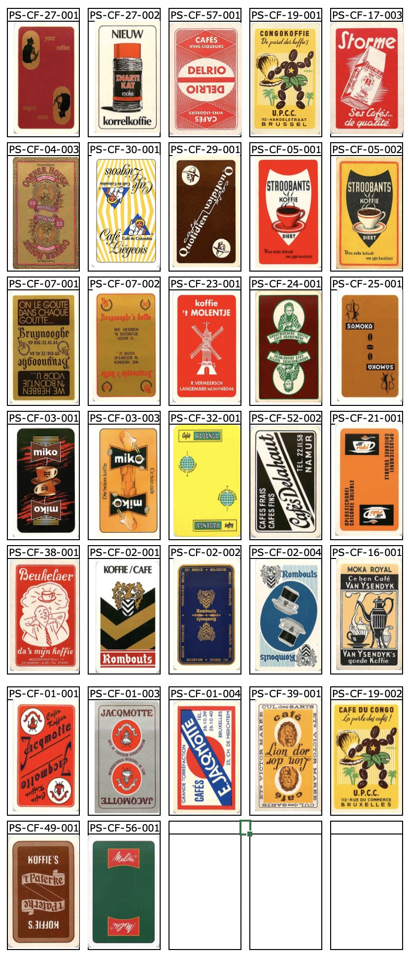 Lot - 32 COFFEE Single Swap Playing Cards (PS99-02H) - Click Image to Close