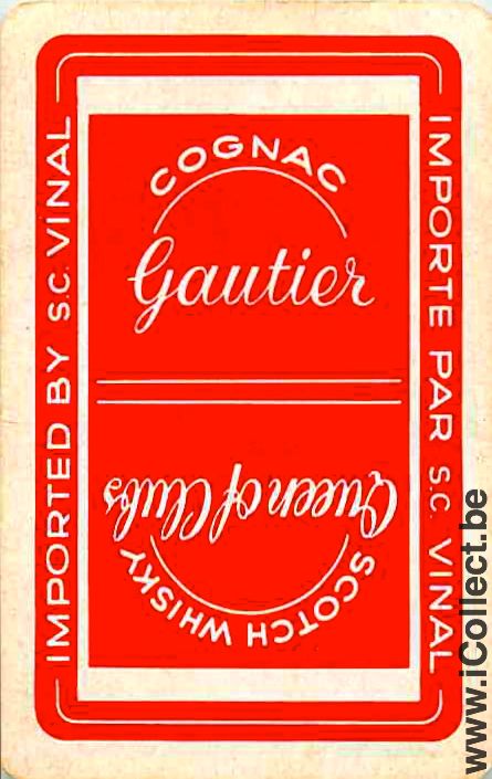 Single Swap Playing Cards Alcohol Cognac Gautier (PS22-44F)