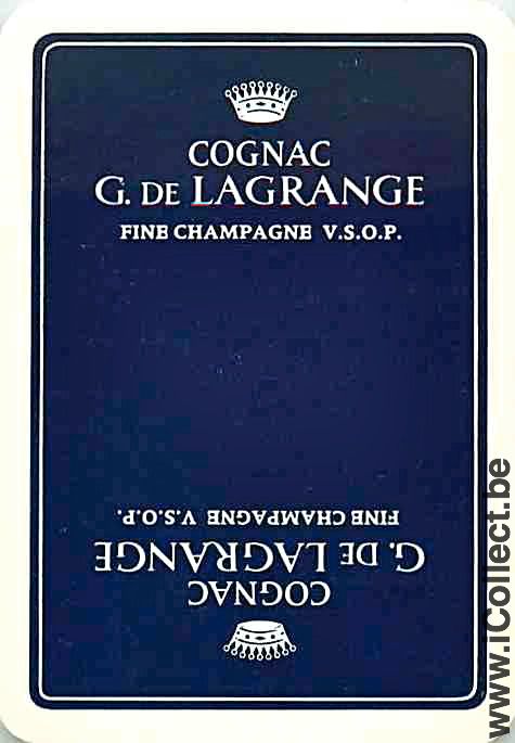 Single Swap Playing Cards Alcohol Cognac Lagrange (PS06-11G) - Click Image to Close