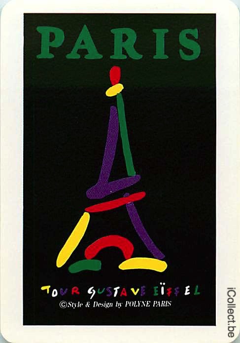 Single Swap Playing Cards Country France Tour Eiffel (PS17-19G)