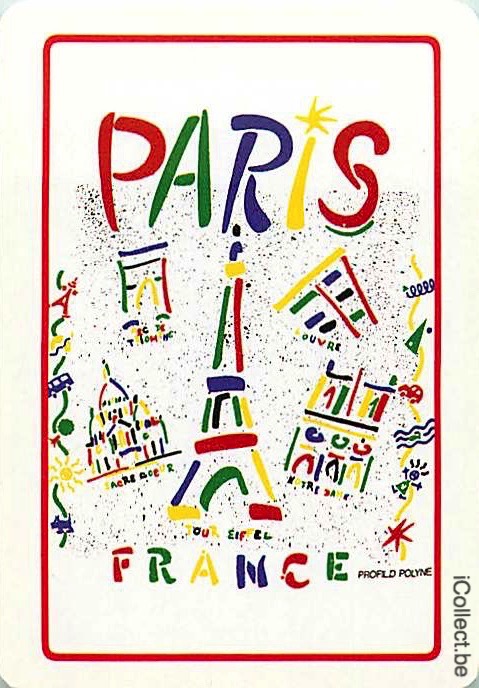 Single Swap Playing Cards Country France Tour Eiffel (PS17-19I)