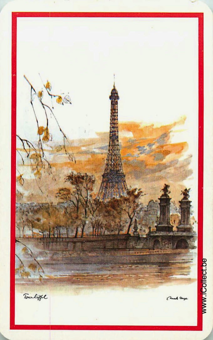 Single Swap Playing Cards Country Tour Eiffel (PS24-02I)