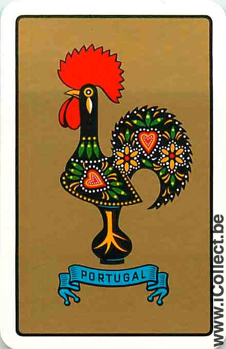 Single Swap Playing Cards Portugal Cock (PS10-22F)