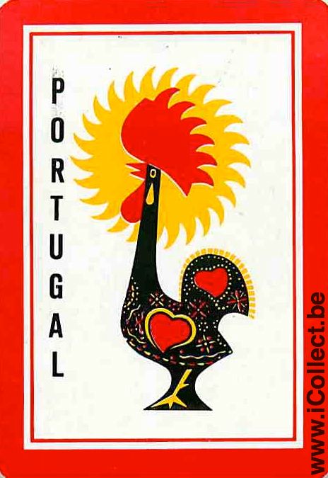 Single Swap Playing Cards Portugal Cock (PS10-25E)