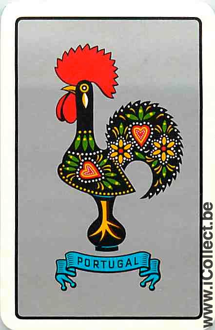 Single Swap Playing Cards Portugal Cock (PS11-29I)