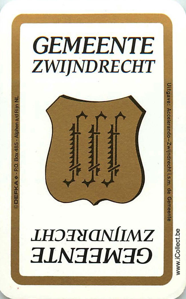 Single Swap Playing Cards Country Zwijndrecht NL (PS07-02B) - Click Image to Close