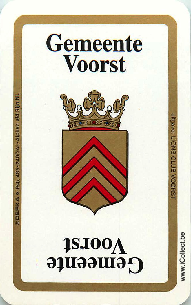 Single Swap Playing Cards Country Voorst Netherlands (PS07-04F) - Click Image to Close