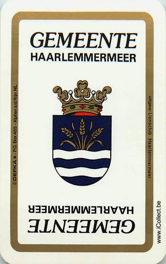 Single Swap Playing Cards Country Haarlemmermeer (PS07-10G) - Click Image to Close
