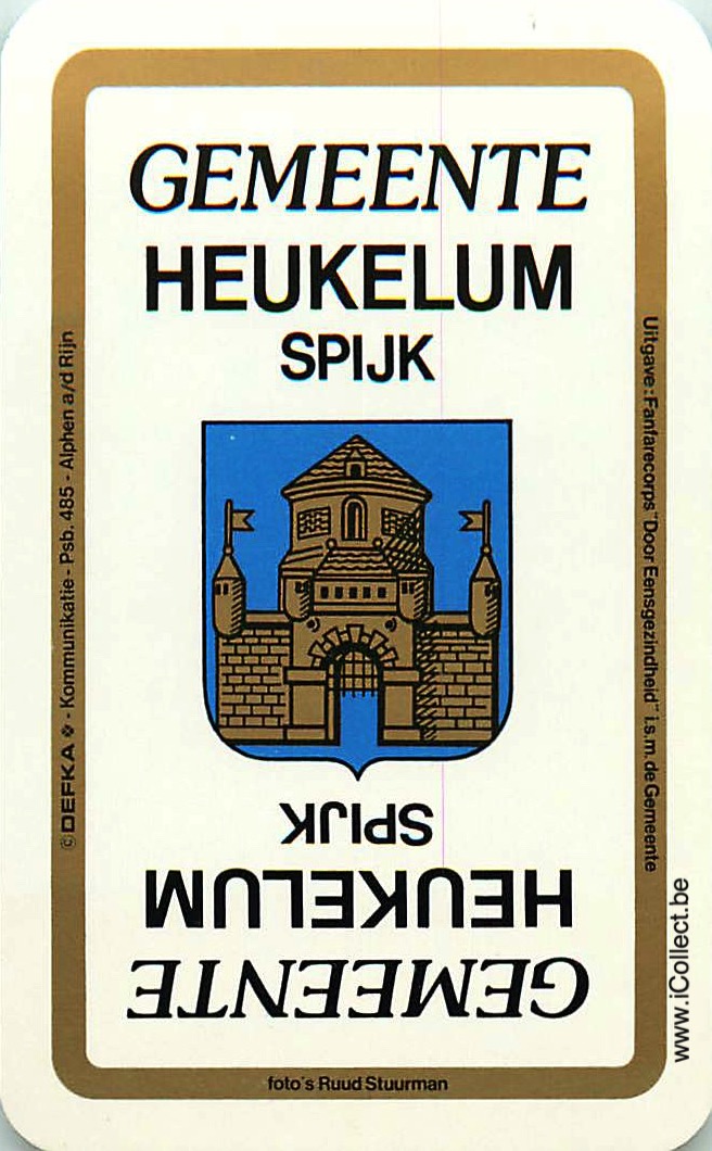 Single Swap Playing Cards Country Heukelum Spijk (PS07-13G) - Click Image to Close