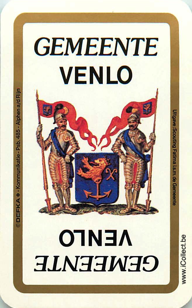 Single Swap Playing Cards Country Venlo Netherlands (PS07-28I) - Click Image to Close