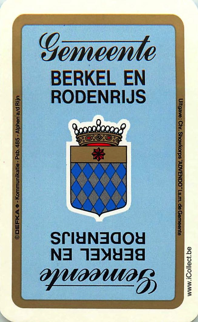 Single Swap Playing Cards Country Berkel en Rodenrijs (PS07-14F) - Click Image to Close