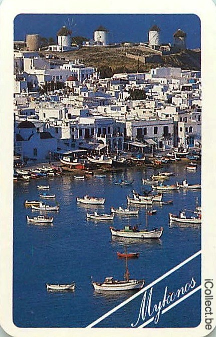 Single Playing Cards Country Greece Mykonos (PS17-10D) - Click Image to Close