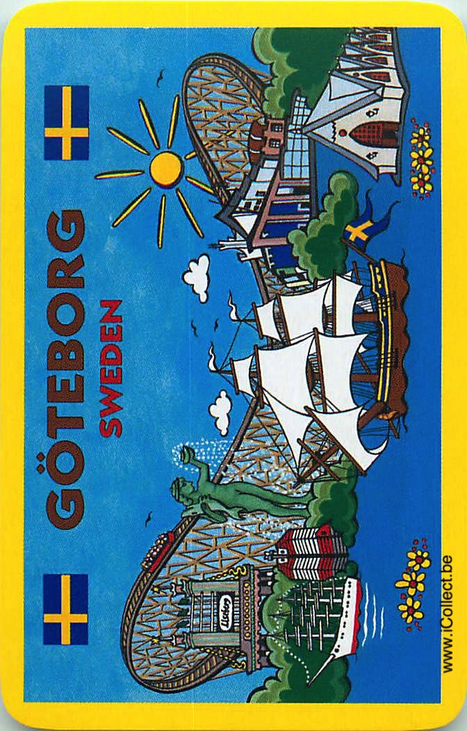 Single Swap Playing Cards Souvenir Goteberg Sweden (PS20-20A)