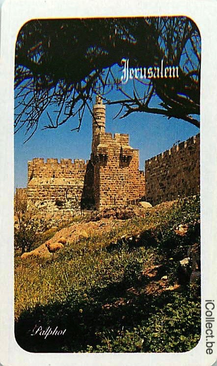 Single Swap Playing Cards Country Israel Jerusalem (PS17-30F) - Click Image to Close