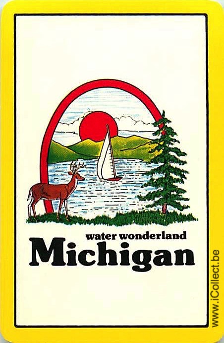 Single Swap Playing Cards Country USA Michigan (PS17-56F)