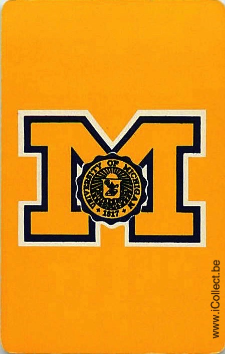 Single Swap Playing Cards USA Michigan University (PS17-56G)
