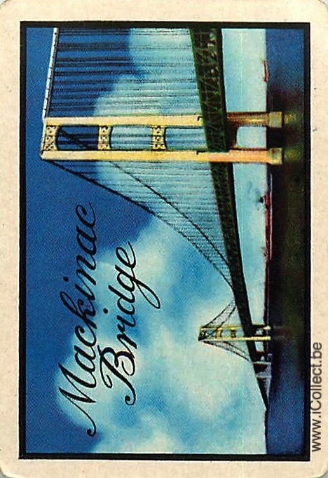 Single Swap Playing Cards Country USA Mackinac Bridge (PS18-16B)