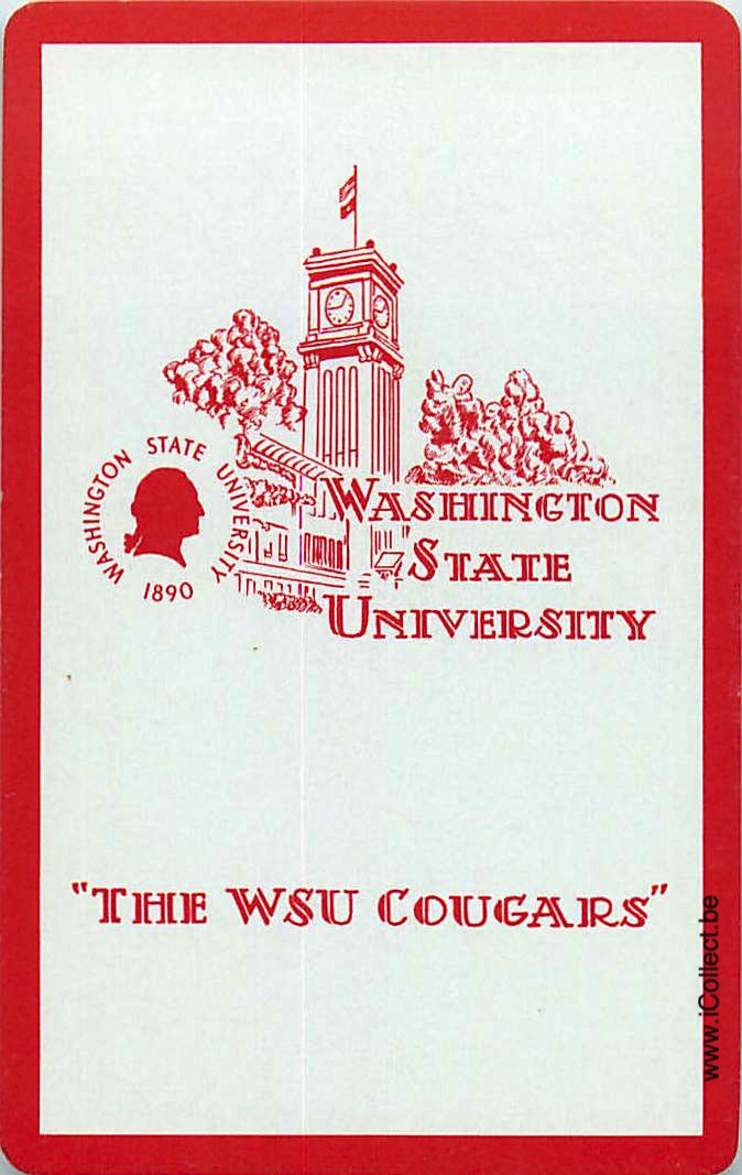 Single Swap Playing Cards Country WSU Cougars (PS15-09G)
