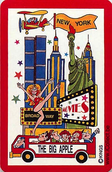 Single Swap Playing Cards USA NY Statue Liberty (PS18-07F)