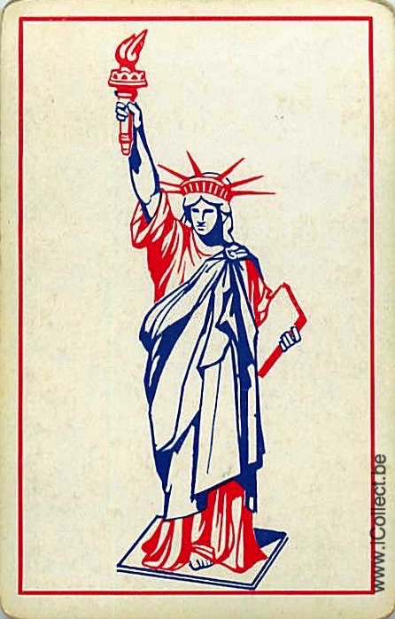Single Swap Playing Cards USA NY Statue Liberty (PS18-08A)