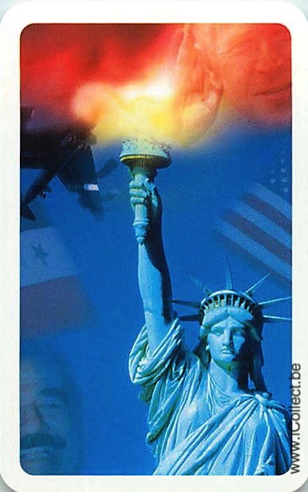 Single Swap Playing Cards USA NY Statue Liberty (PS18-08C)