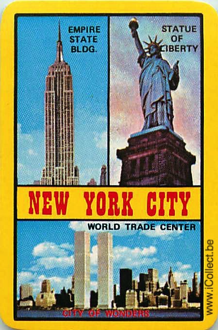 Single Swap Playing Cards USA NY Statue Liberty (PS18-08D)