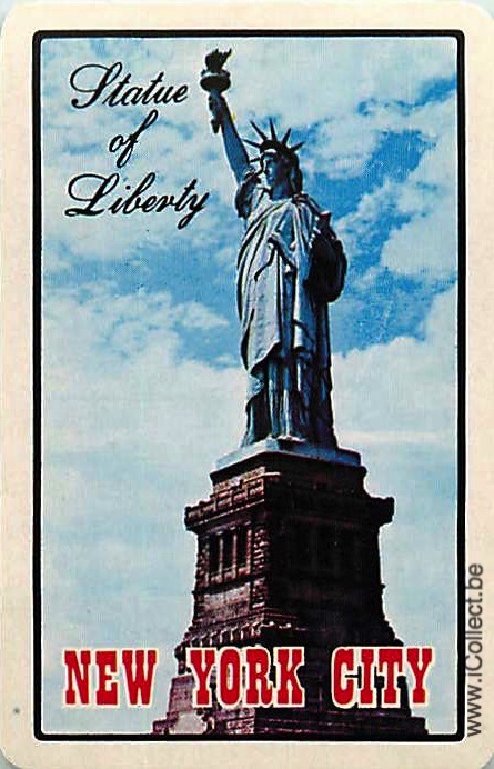 Single Swap Playing Cards USA NY Statue Liberty (PS18-08F)