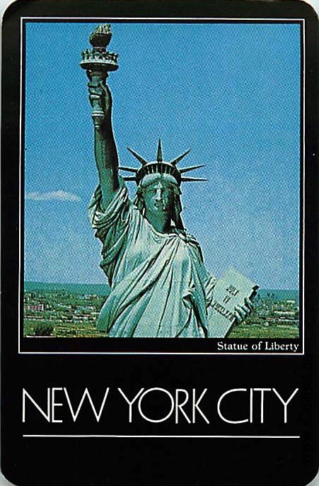 Single Swap Playing Cards USA NY Statue Liberty (PS18-08G)