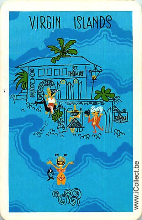 Single Swap Playing Cards Country USA Virginia Islands (PS18-18B