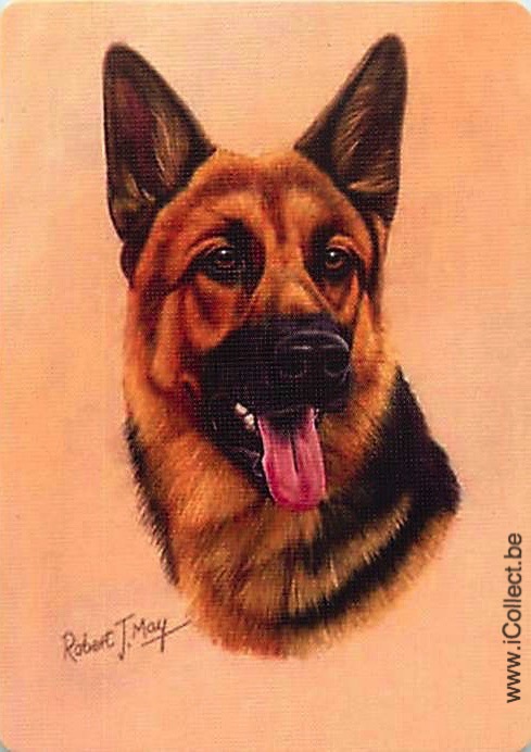 Single Swap Playing Cards Dog German Shepherds (PS21-42H)