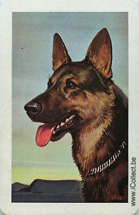 Single Swap Playing Cards Dog German Shepherds (PS21-43H)