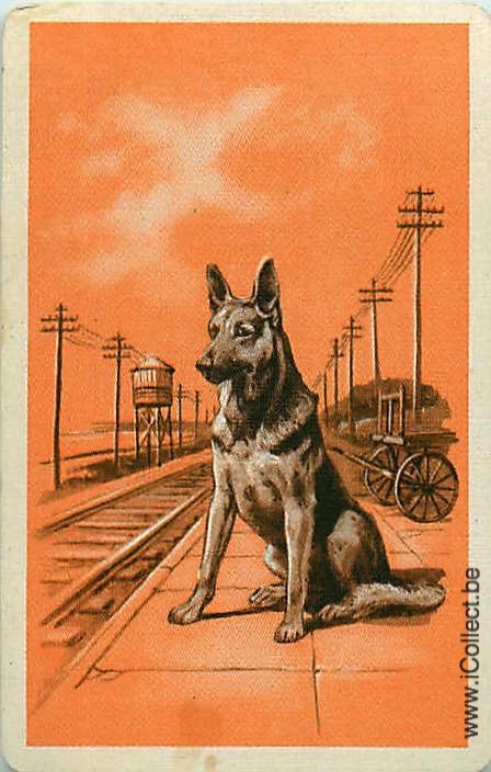 Single Swap Playing Cards Dog German Shepherds (PS21-44B)
