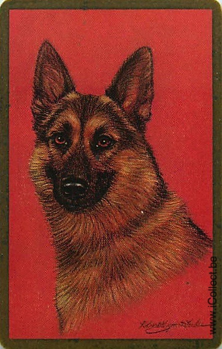 Single Swap Playing Cards Dog German Shepherds (PS21-44C)