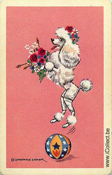 Single Swap Playing Cards Dog Poodle Circus (PS21-45B)