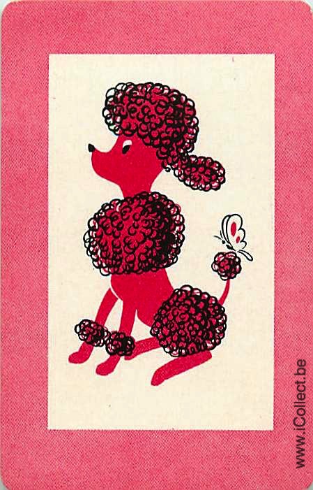 Single Swap Playing Cards Dog Poodle (PS21-45G)