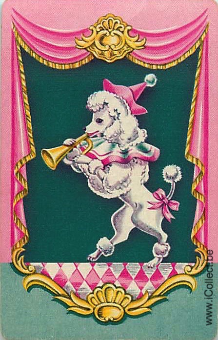Single Swap Playing Cards Dog Poodle (PS21-46F)