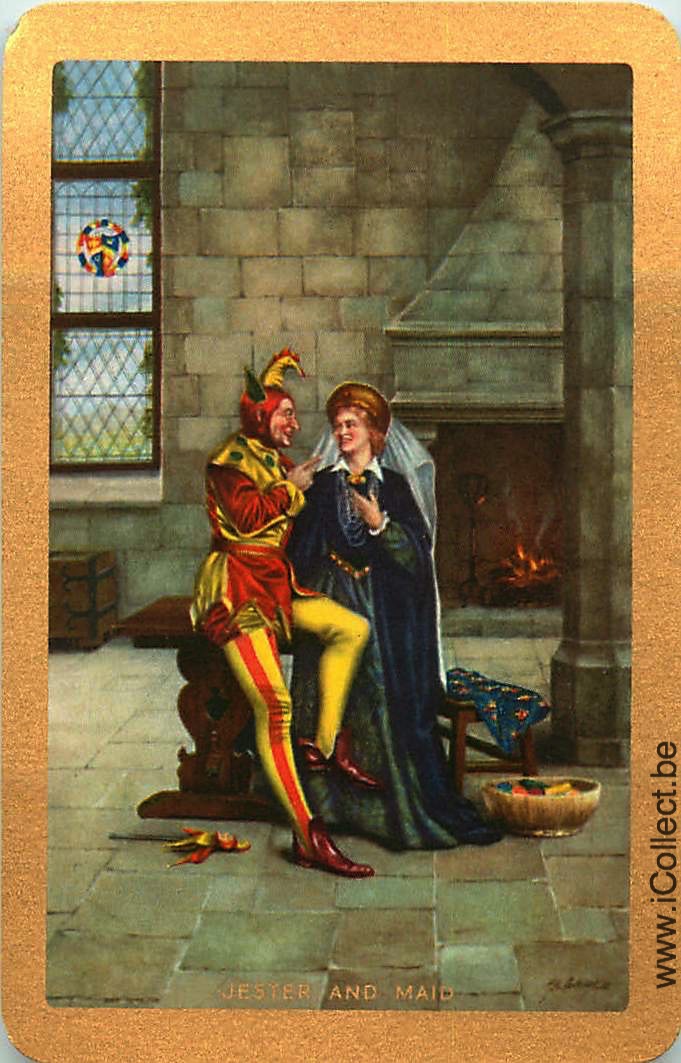 Single Swap Playing Cards Entertainment Jester & Maid (PS21-12E) - Click Image to Close