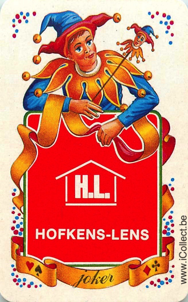 Single Swap Playing Cards Jester Joker Hofkens-Lens (PS10-21D) - Click Image to Close