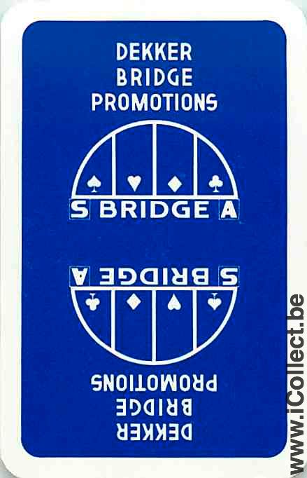 Single Swap Playing Cards Dekker Bridge (PS08-08A) - Click Image to Close