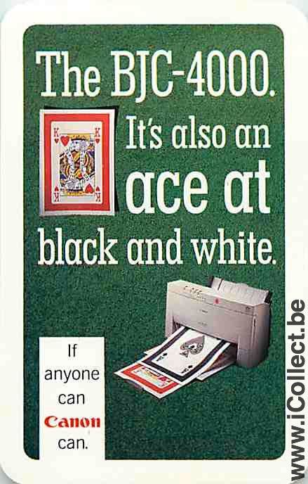 Single Playing Cards Entertainment King Printer Canon (PS10-32C) - Click Image to Close