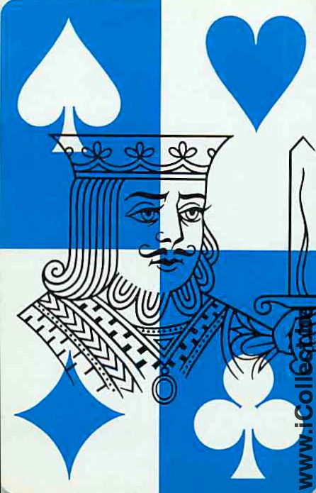 Single Playing Cards Entertainment King Blue (PS10-33E) - Click Image to Close