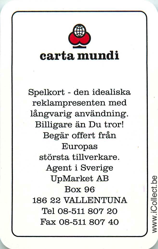 Single Swap Playing Cards Entertainment Carta Mundi (PS22-25B)